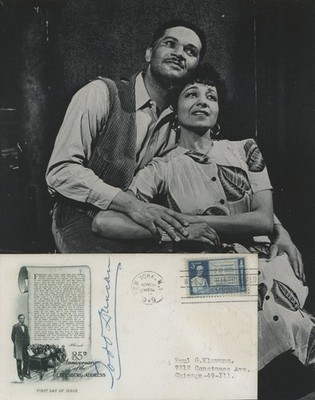 Todd Duncan- Signed First Day Cover w/Photo (Porgy and Bess)