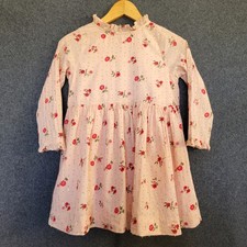 Pink Chicken Girls 4Y Ditsy Pink Floral Dress Dainty Cottagecore Prairie