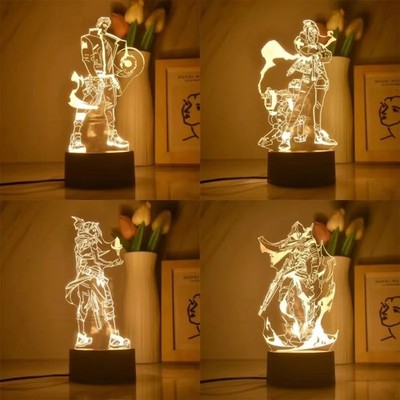 Cool Valorant Agent Figures 3D LED Night Lamp Decor