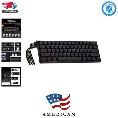 Aula Mini60 HE PRO Wireless Hall Effect Gaming Keyboard, 4000mAh, SOCD & DKS,...