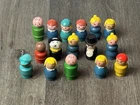 Vintage Fisher Price Little People Lot of 16 Dog Man Woman Top Hat