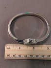 Vintage Chrome And Rhinestone Matching Ladies Watch And Bracelet — photo 4