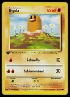 Pokemon Card - Diglett GERMAN Base Set 47/102 Common 1st Edition