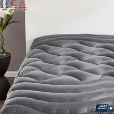 Cooling Mattress Pad Soft Microfiber 3-Zone Design Deep Pocket Washable New