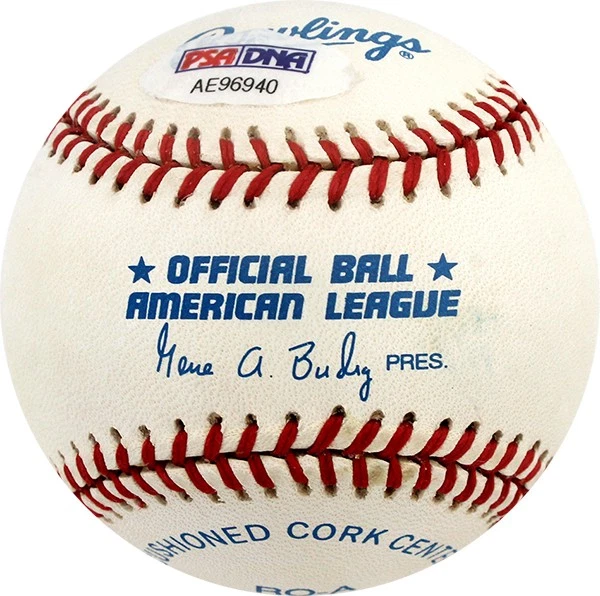 Mark Fidrych Singed Autographed AL Baseball Inscribed ROY 76, The Bird PSA - Image 2 of 2