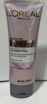 L'Oréal Paris Glycolic Bright Daily Foaming Face Cleanser, 100ml for Dull Skin