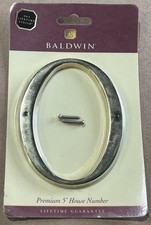 Baldwin #0 Solid Brass 5" House Number Lifetime Polished Brass Finish 90670.003