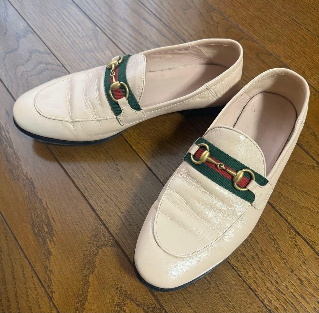 Gucci Horsebit Jordaan Loafers Shoes Beige Size 37 US About 7 For Women thumbnail 7