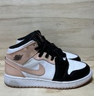 Nike Air Jordan 1 Mid Arctic Orange Black Toe GS Size 7Y — photo 1