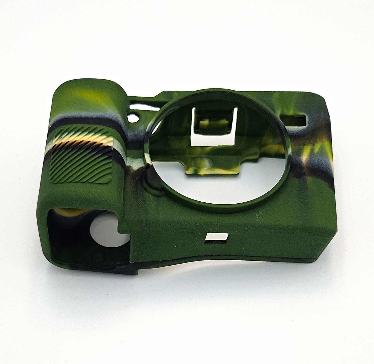 Silicone Soft Case Cover Skin for Camera Green/Black Camouflage