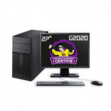 PC Tour Reconditionné G2020 16 Go RAM SSD 240go Windows 11 Pro Écran 27" + Clavi