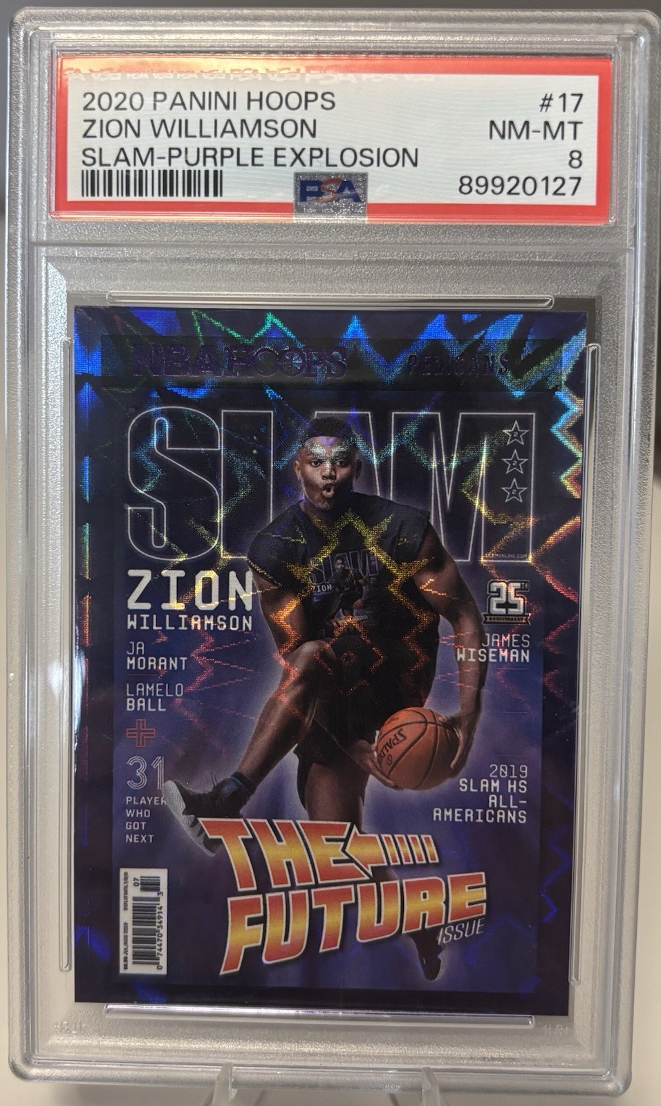 2020-21 Panini NBA Hoops - Slam Zion Williamson #17 Purple Explosion