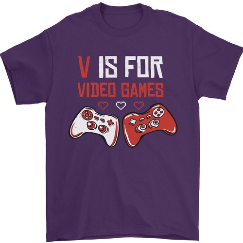 V Es Para Videojuegos Camiseta Divertida Para Hombre 100% Algodón - Imagen 9 de 28