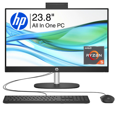 HP All-in-One PC 24-cr0040na Ryzen 5 7520U 8GB RAM 512GB SSD 24'' Slim Windows 11