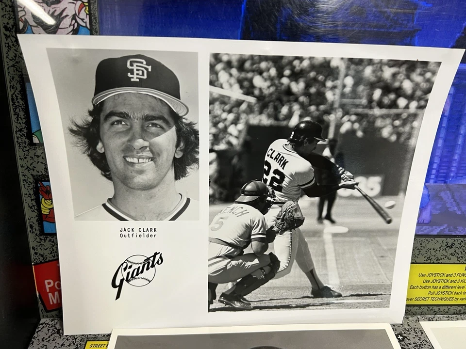 Tarjeta 3x5 autografiada firmada por Jack Clark de los Gigantes Cardenales + 4 fotografías de colección Foto 4 de 4