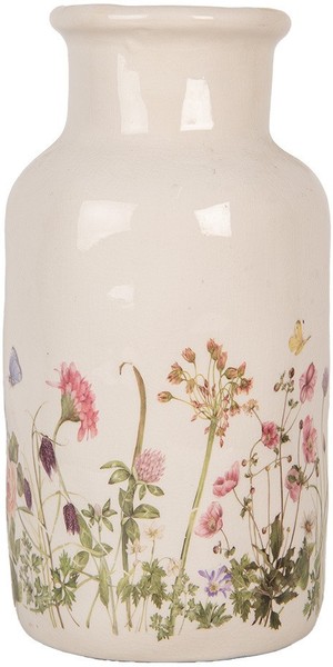 Clayre & Eef Vase 6CE1932M Beige Rosa Keramik Ø 14X26 Cm Landhausstil-image