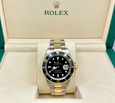 2006 Rolex Submariner Black 16613 40mm 18k Yellow Gold Stainless Steel Box Paper 3