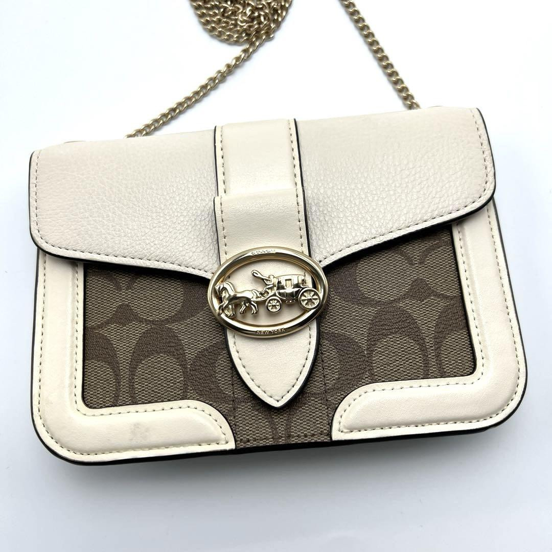 Coach Signature PVC Shoulder Bag in Brown - Authentic G0306970