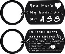 Funny Gifts for Husband Keychain Valentines Day Gifts for Him I Love You Gifts f