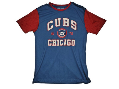 Wright & Ditson Chicago Cubs Jersey T-Shirt Mens Medium Blue MLB Baseball Sport