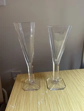 Authentic Baccarat Dom Perignon Crystal Champagne Flutes – Signed France
