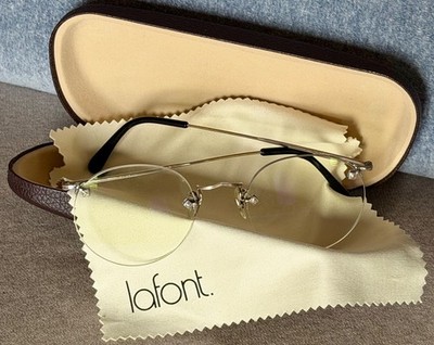 Savile Row Rimless Diaflex Rahmen, Silberfinish, fast neu!