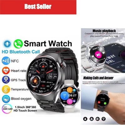 Smart Watch for Men AMOLED HD GPS Heart Rate Bluetooth Call IP67 Fitness Watch