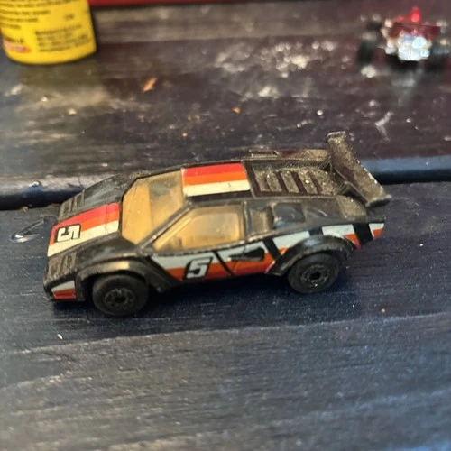 Vintage 1985 Matchbox Lamborghini Countach LP 500 S #5 Black 1:64 Diecast VTG