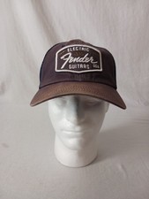 Fender Guitars Raglan Bones Adjustable Hat Gray Blue Mesh Back Embroidered Cap