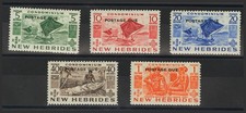 Neue Hebriden. Sätze. ** MNH Yvert 31/35. 1953. Komplette Serie. MAGNIFIK.