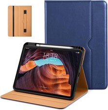 Premium Leather Folio Stand Cover Case for iPad 11" 2025 11th Gen, Business Styl
