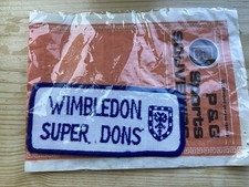 OLD 1970s WIMBLEDON F.C SUPER DONS FABRIC PATCH BADGE In Original P&G Packaging