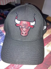 Chicago Bulls New Era 39thirty Hat Cap Flex Fit Black M/L