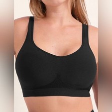 TRUEKIND Daily Comfort Wireless Shaper Bra 3XL Black Seamless Flattering Fit