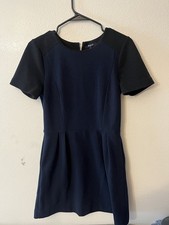 Madewell Gallerist Blue Black Ponte Dress Women’s 6