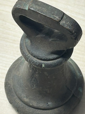 #ad Antique 50 Troy Oz Brass Bell Weight GBP 50.00