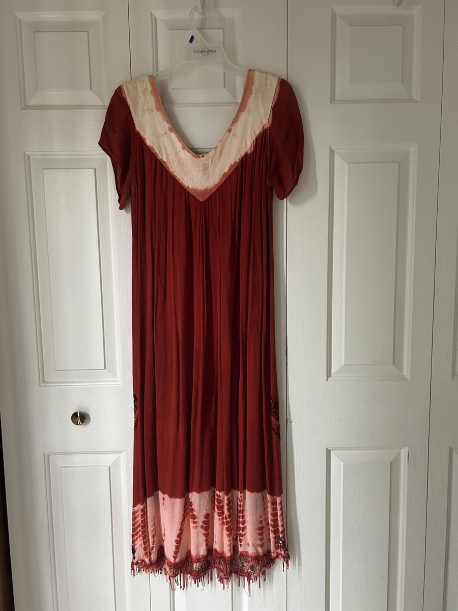Vintage 80's 90's Sunflower Womens Red Dress - Size Free Size | eBay