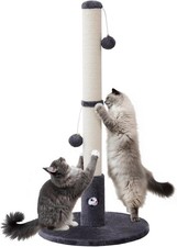 33'' Tall Cat Scratching Post for Adults Cats, Sturdy Large Scratch Pole with Ha