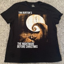 Disney Tim Burton’s Night Before Christmas Black  T-Shirt 2X