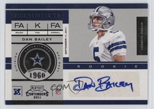 2011 Playoff Contenders Rookie Ticket Dan Bailey #194 Auto 16yo