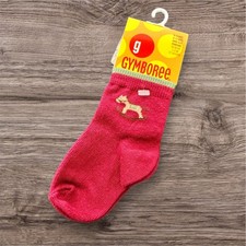 NWT VTG 2002 Gymboree Vintage Rocker Dark Red Boys Socks - 6-12 Months