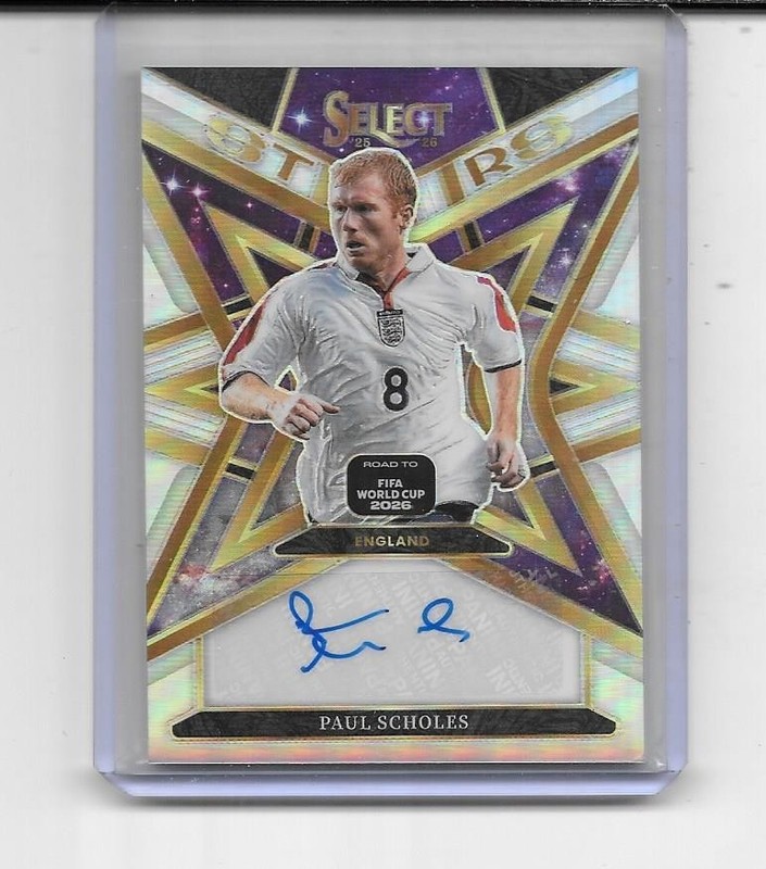 2025-26 SELECT ROAD TO THE WORLD CUP PAUL SCHOLES AUTO AUTOGRAPH ENGLAND