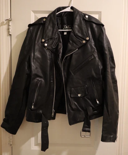 Vintage Dallas Leathers 42 Black Jacket by Chrome Specialties Made In USA - product listing photo
