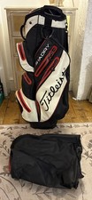 Titleist StaDry Golf Cart Bag Black White Red Waterproof 14-Way Rain Hood