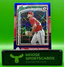2024 Donruss Optic Baseball Rated Prospect Yohandy Morales Blue Velocity