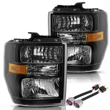 Headlight Assembly for 08-14 E150 E250 E350 E450 Super Duty Black Housing