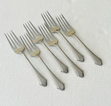 Rogers Co Stanley Roberts Stainless Korea Gabrielle 6 Salad Forks Glossy 