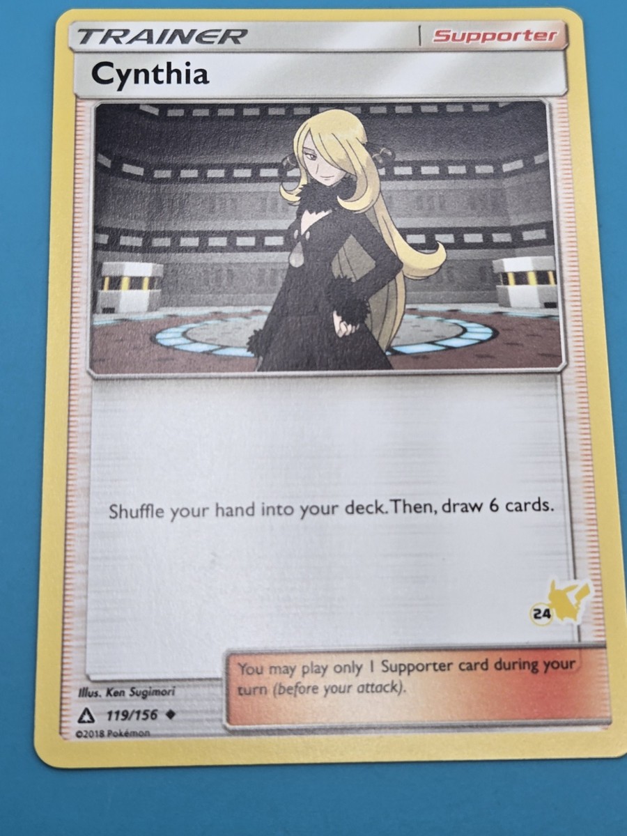 Cynthia Trainer Pokemon Supporter 119/156 Battle Academy Pikachu Stamped 24  NM