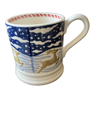 EMMA BRIDGEWATER WEIHNACHTEN IKONEN HIRSCH 1/2 PINT BECHER NEU