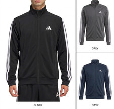 adidas Men's Tricot Track Jacket Athletic Slim Fit Full Zip S-XXL Zip Pockets